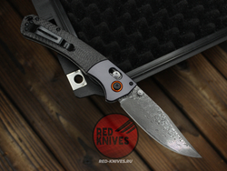 Нож Benchmade Crooked River Carbon A+++ GRAY Damascus