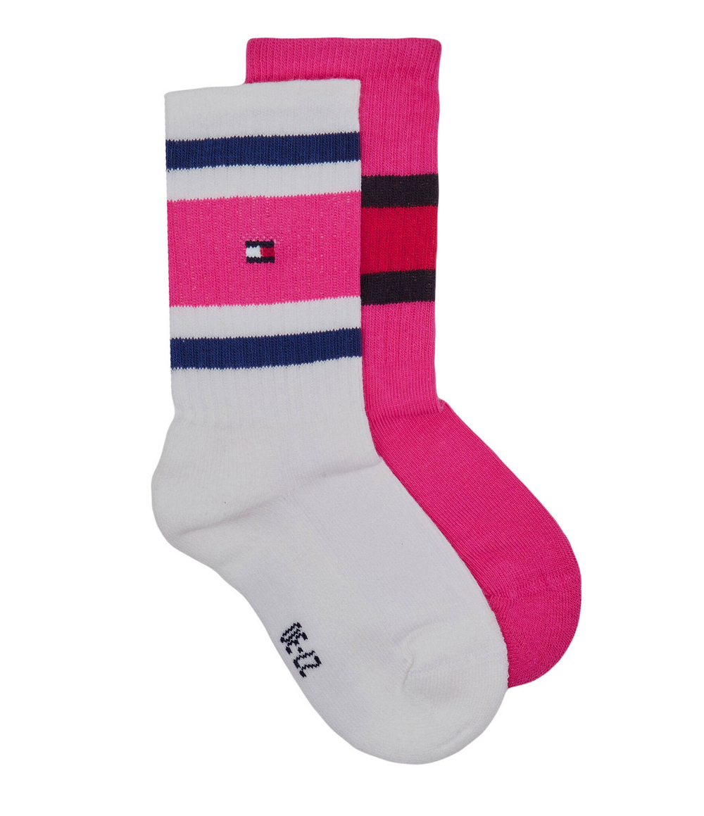 Носки 2 пары flag Tommy Hilfiger - розовый(394020001)