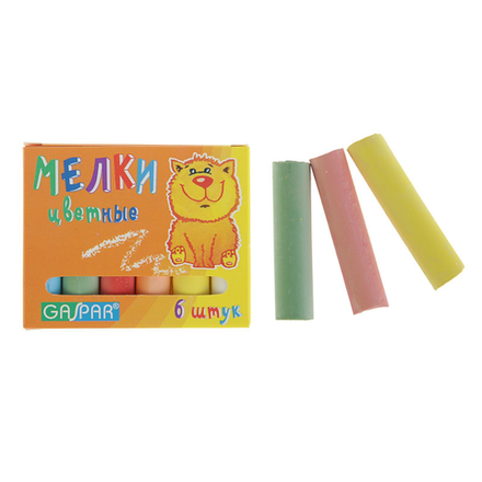 Мелки цветные 6 шт