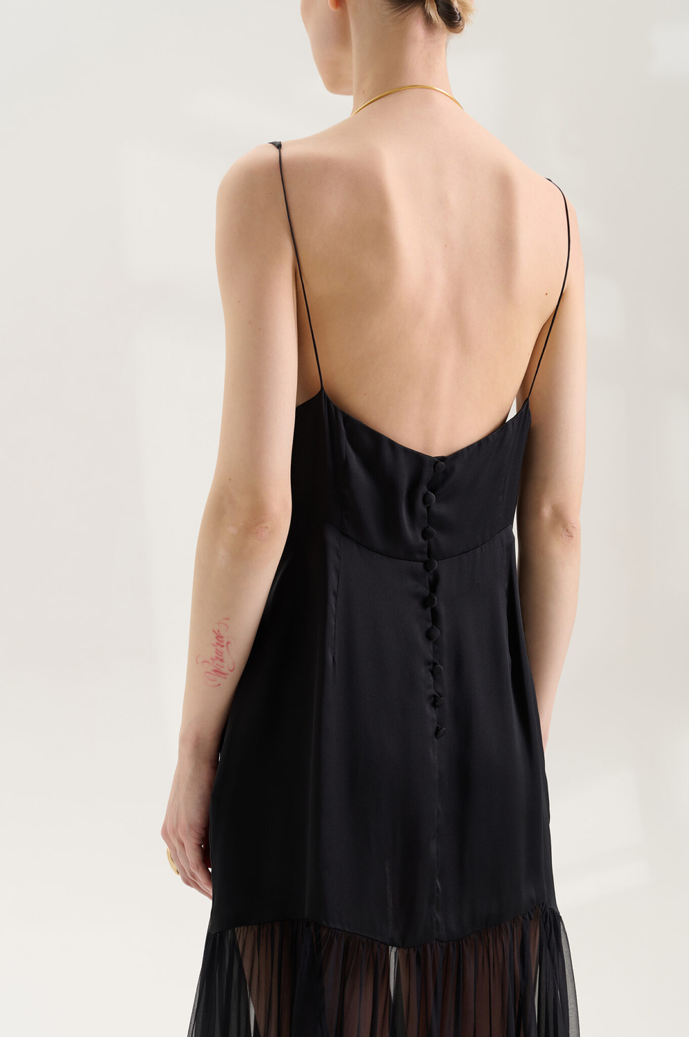 Платье maxi из шелка Lauren Black