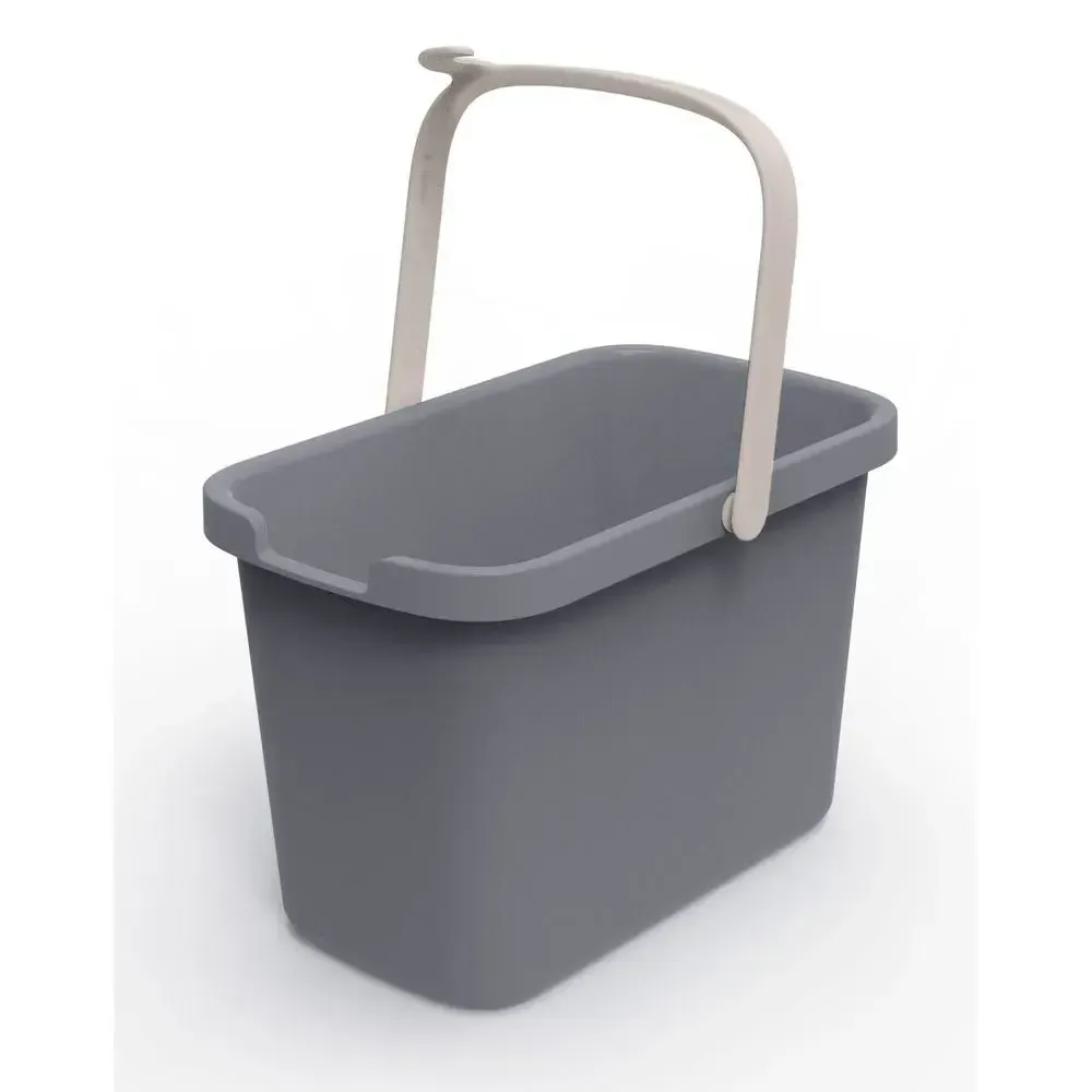 Ведро прямоугольное Smart 9,5л (серый)