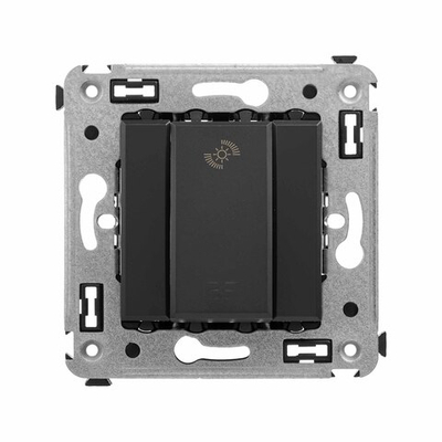 Диммер кнопочный в стену для LED ламп, "Avanti", "Черный матовый"