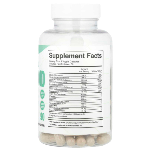 Divine Health, доктора медицины Кольбера Thyroid Zone, 90 растительных капсул