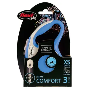 Рулетка flexi NEW LINE Comfort XS (до 8 кг) трос 3 м серый/синий