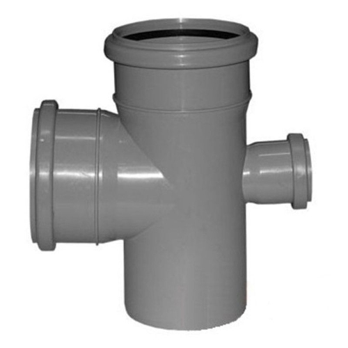 Крестовина ПП (полипропилен) для канализации (полипропилен) для канализации прямая 90гр. Дн 110-110-50, с уплотнительным кольцом