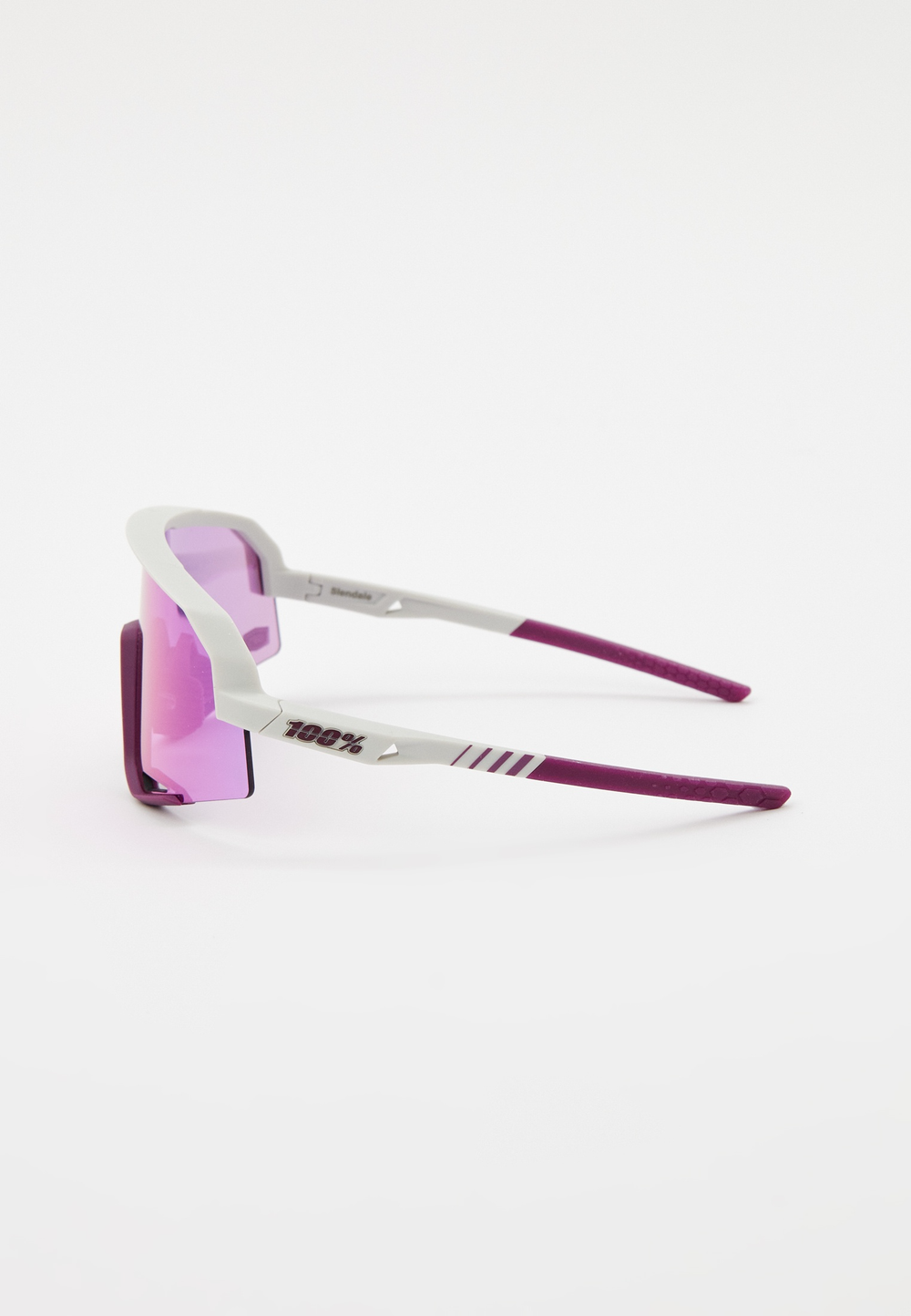 Спортивные очки 100% SLENDALE Matte Chalk - Purple Mirror Lens