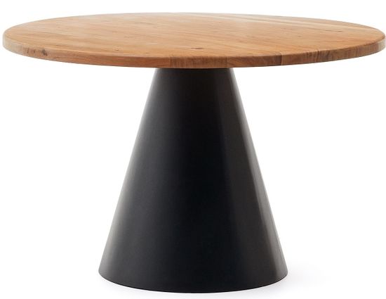 Круглый стол Wilshire из массива акации, стальные ножки с черной отделкой, Ø 120 см Испания La Forma