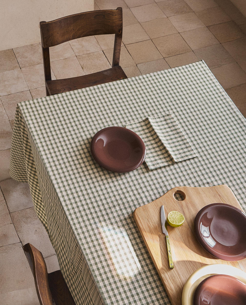 Zara Home скатерть из хлопка, клетка, 150 150 см · 3235/021