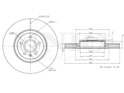 Диск тормозной передний UNIO BRD-20528