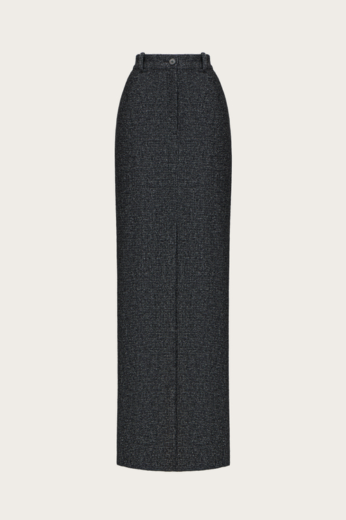 ЮБКА ИЗ СЕРОЙ ШЕРСТИ