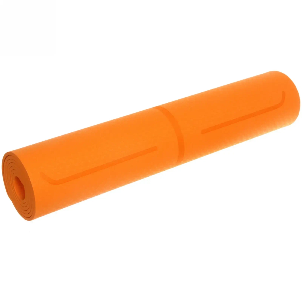 Коврик для йоги «Мандала» 183*61*06 см (ТРЕ), оранжевый