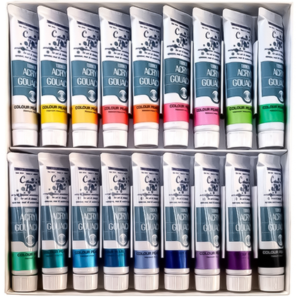 Turner акриловая гуашь 18 цветов Pearl 20 мл