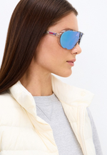 Спортивные очки 100% Westcraft+ / Jorge Martin SE Polished Clear / HiPER Blue Multilayer Mirror Lens