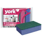 Губки для посуды Макси 5шт 10*4*2,9см поролон 18кг/м3, фибра 500г/м2 YORK