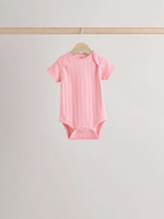 Боди с коротким рукавом для малышей Next E19-733, 5 шт., Сиреневый, Розовый, Мятный, Светло-желтый