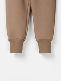 Джоггеры с карманами "Какао" утепленные