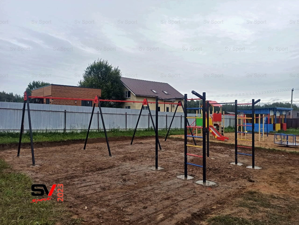 Монтаж уличных качелей Sv Sport Maxi х 2