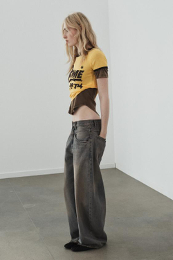 ZARA ДЖИНСЫ TRF BAGGY С НИЗКОЙ ПОСАДКОЙ, СИНИЙ