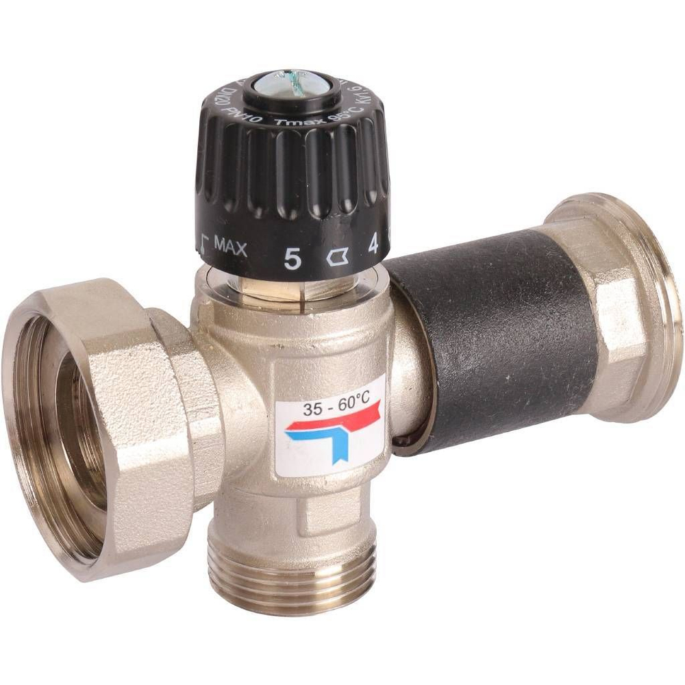 Насосная группа с термостатическим клапаном (35-60*С) 1" без насоса ROMMER (RDG-0002-012503)