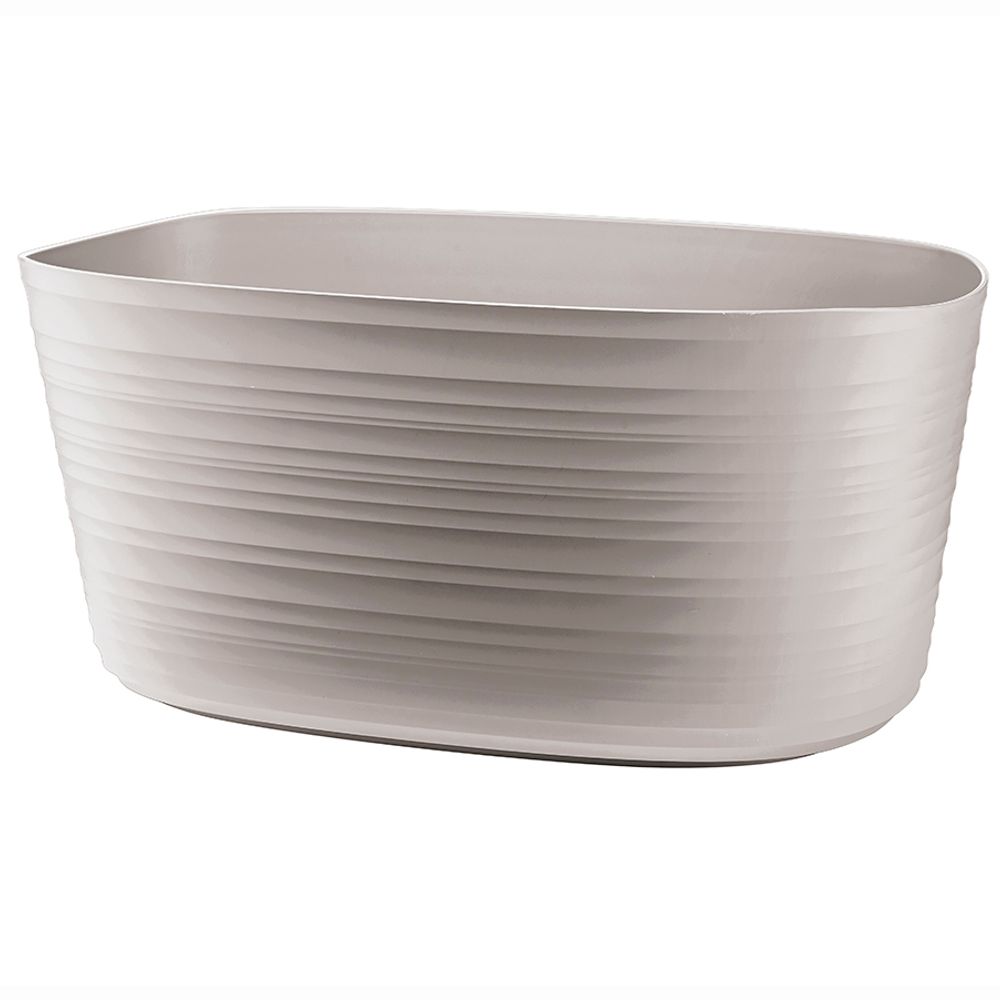 Кашпо для комнатных растений большое Tierra, серо-бежевое