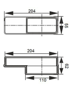 Соединитель эксцентриковый 110х55/204х60