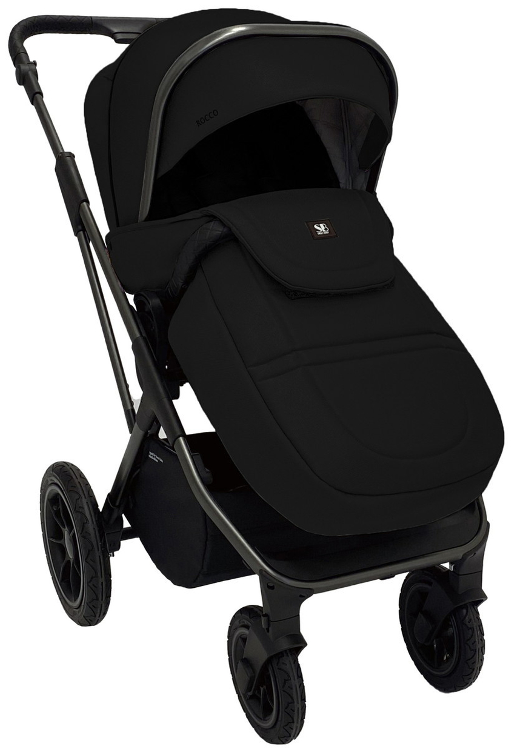Коляска 4 в 1 Sweet Baby Rocco Air + автокресло Elegante Plus с базой i-Size ISOFIX DK780 Black (Air)