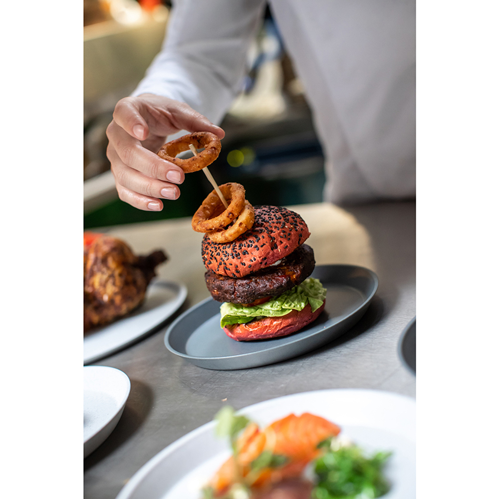 Тарелка connect, organic, D20,5 см, темно-серая