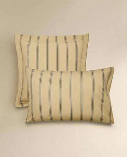ZARA HOME (300 НИТЕЙ) НАВОЛОЧКА В ПОЛОСКУ, ЖЕЛТЫЙ