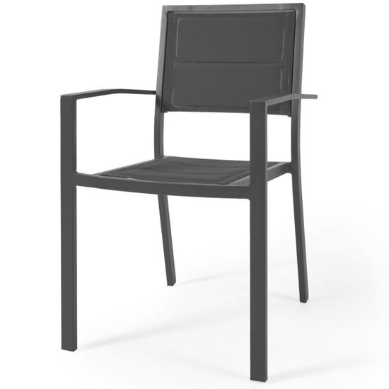 Sirley Садовый стул из алюминия и черного текстиля Испания La Forma