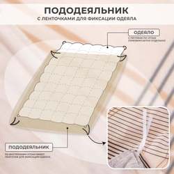 Комплект постельного белья Люкс Сатин 100% хлопок на резинке