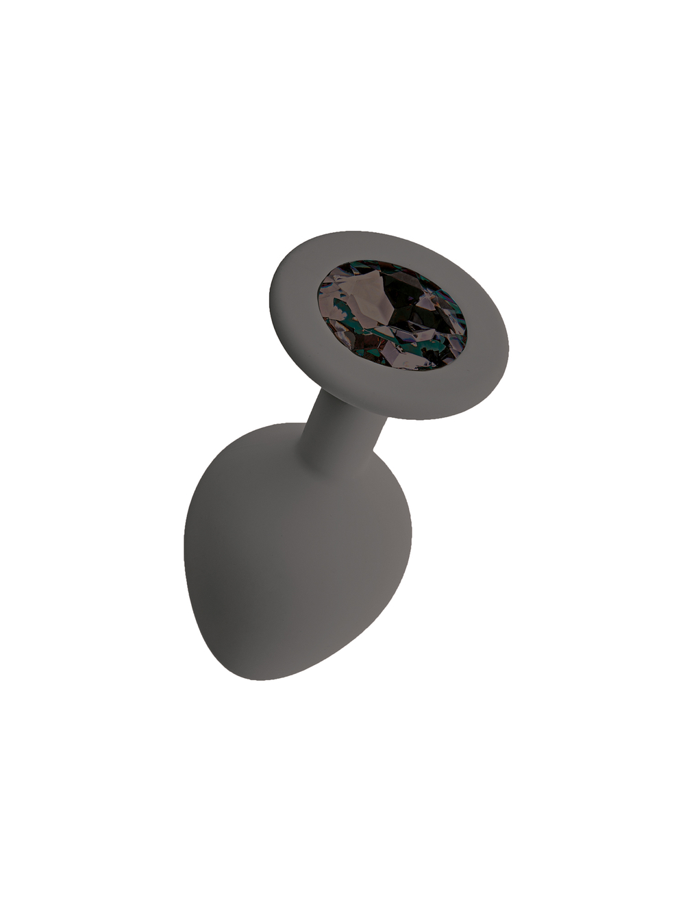 Анальная пробка с черным кристаллом Gamma, цвет графитовый (CORE) (M)