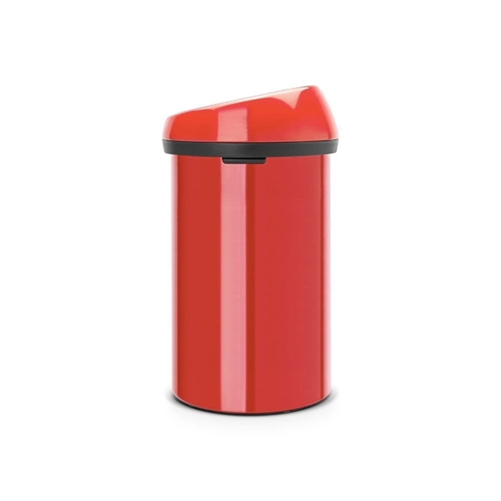 Ведро для мусора Brabantia Touch Bin красное 60л вид сзади