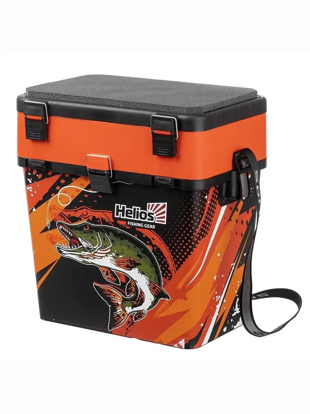 Ящик рыболовный зимний для хранения снастей PIKE оранжевый