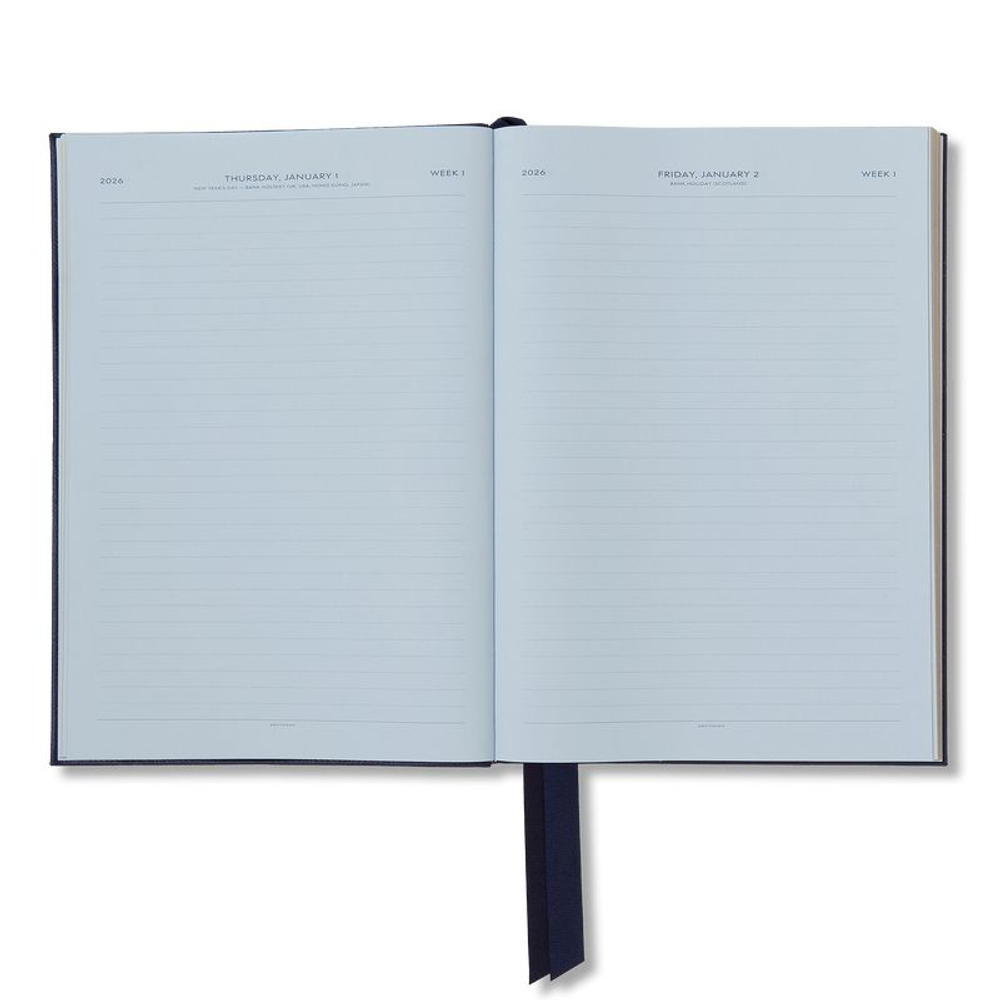 Smythson Ежедневник 2026 W1 Diary in Panama, Navy