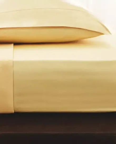 ZARA HOME (300 НИТЕЙ) НАТЯЖНАЯ ПРОСТЫНЯ ИЗ ХЛОПКА, ЖЕЛТЫЙ