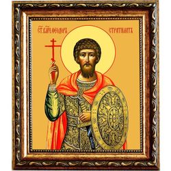 Феодор Стратилат великомученик Гераклийский. Икона на холсте.