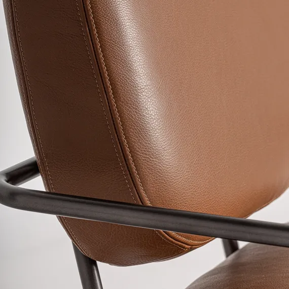 Кресло VICAL Keith, коричневая кожа