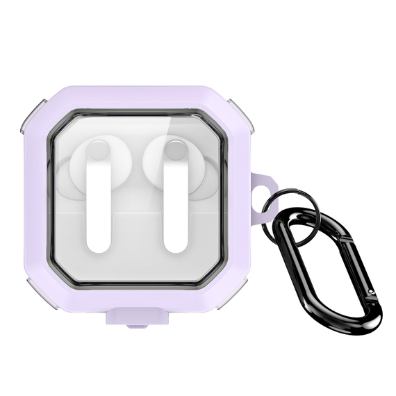 Чехол с рамками фиолетового цвета из TPU и PC для наушников Samsung Buds4 и Buds 4 Pro, серия SECD Series Case от Dux Ducis