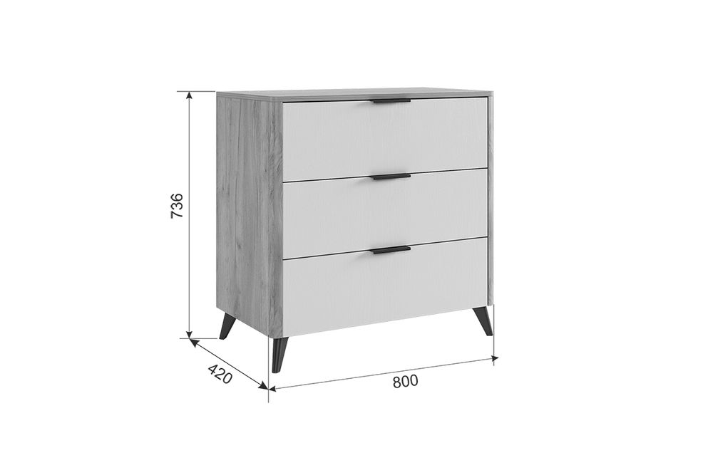 Комод Адам (Дуб крафт золотой/Графит),