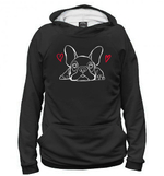 Толстовка двусторонняя "Французский бульдог - любовь"