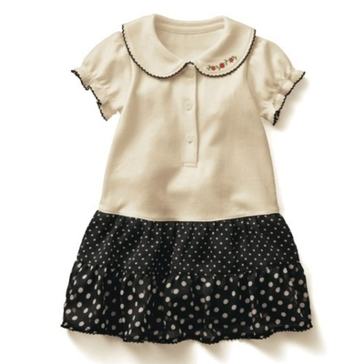 Платье детское с юбкой в горох