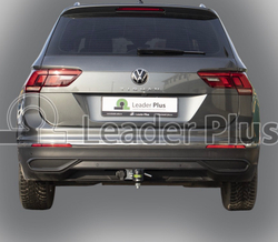 Фаркоп Лидер-плюс для Volkswagen Tiguan 2007-2016, 2016-2024 без выреза бампера. Тип шара: E. Нагрузки: 1300/100 кг, (без электрики в комплекте) - V123-E