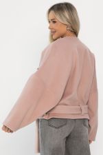 Пальто укороченное Хайт (пудра) Б14315-7М LT Collection