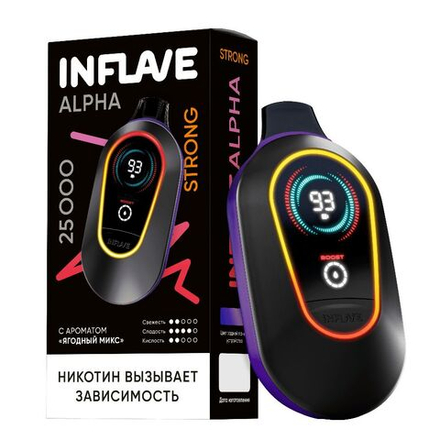 Inflave Alpha Strong Ягодный микс 25000 затяжек 20мг Hard (2% Hard)