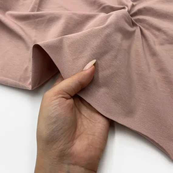 Кулирная гладь с лайкрой Пудровая