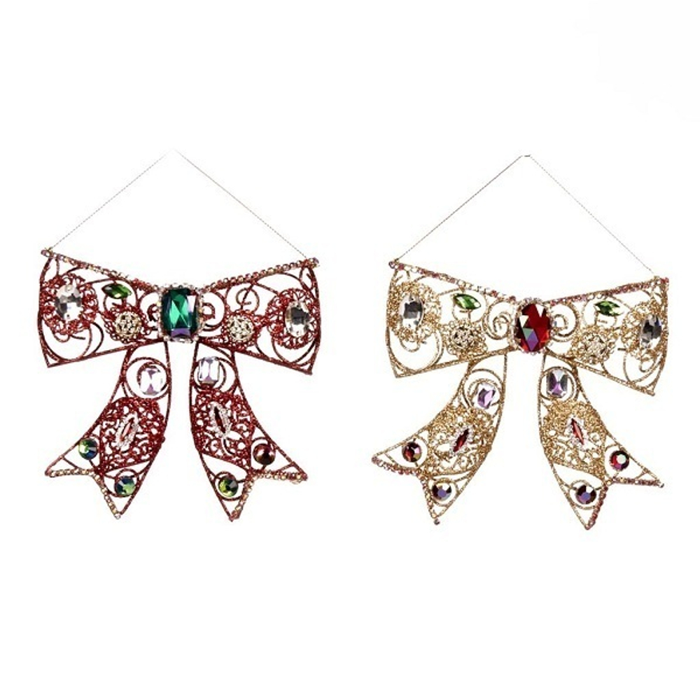 Бант красный/золотой [Арт. КС08-783542]