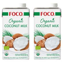 FOCO Organic кокосовое молоко 10-12% 500 мл, 2 шт