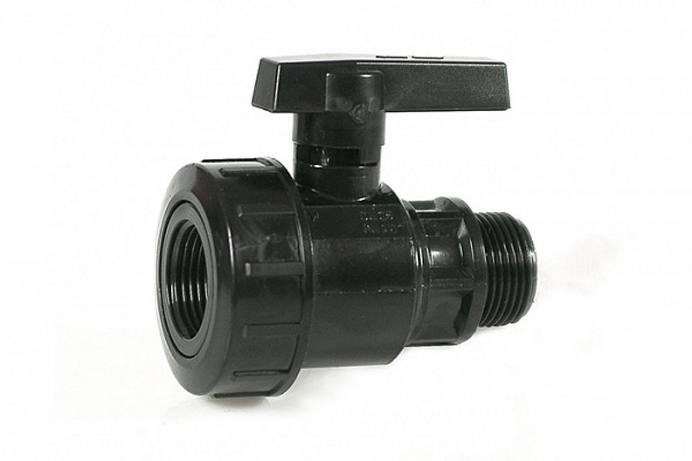 Кран ПНД ПЭ шаровый НР - ВР 1х1 (10/120)