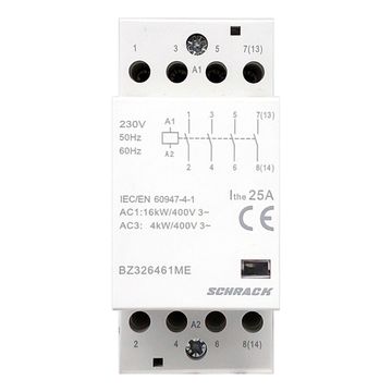 Контактор модульный 25A 4NO 230VAC Schrack Technik BZ326461ME