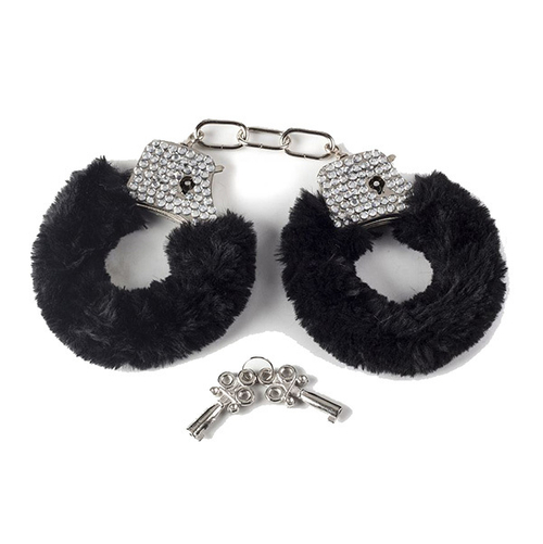 Чёрные наручники с кристаллами Lola Games Bondage Collections 1011-01lola